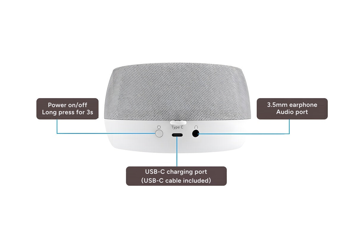 Premium White Noise Machine and Night Light