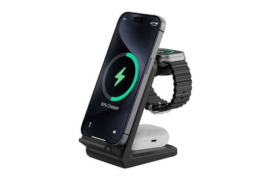 Kogan 3-in-1 15W Wireless Fast Phone Charger