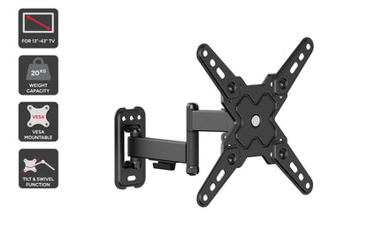 Kogan Tilt Extendable Full Motion Wall Mount for 13" - 43" TVs