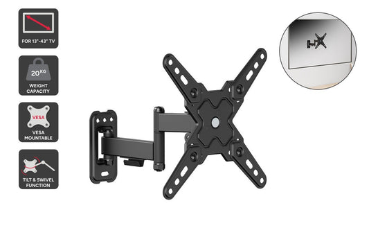 Kogan Tilt Extendable Full Motion Wall Mount for 13" - 43" TVs