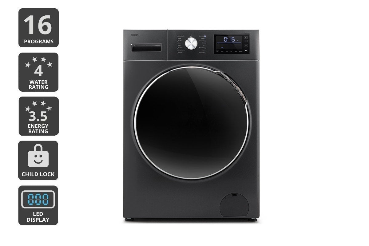Kogan 9kg/6kg Washer Dryer Combo (Black)