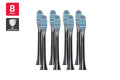 Kogan X700 Sonic Electronic Tooth Brush Replacement Heads - Black, 8 Pack