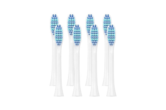 Kogan X700 Sonic Electronic Tooth Brush Replacement Heads (White, 8 Pack)