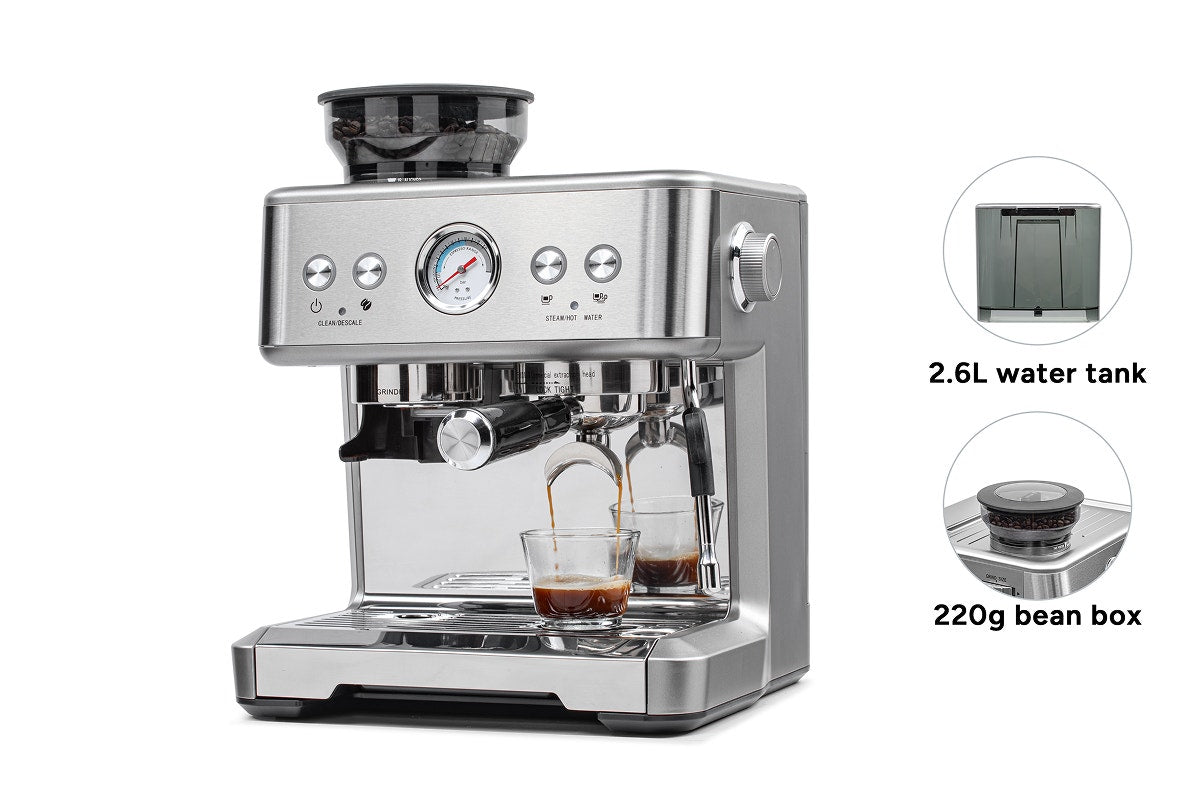 Kogan Dual Thermoblock Espresso Coffee Machine with Grinder