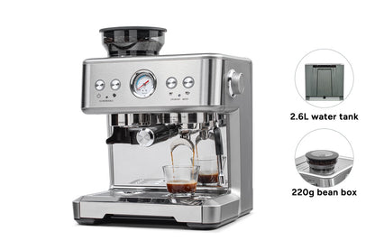 Kogan Dual Thermoblock Espresso Coffee Machine with Grinder