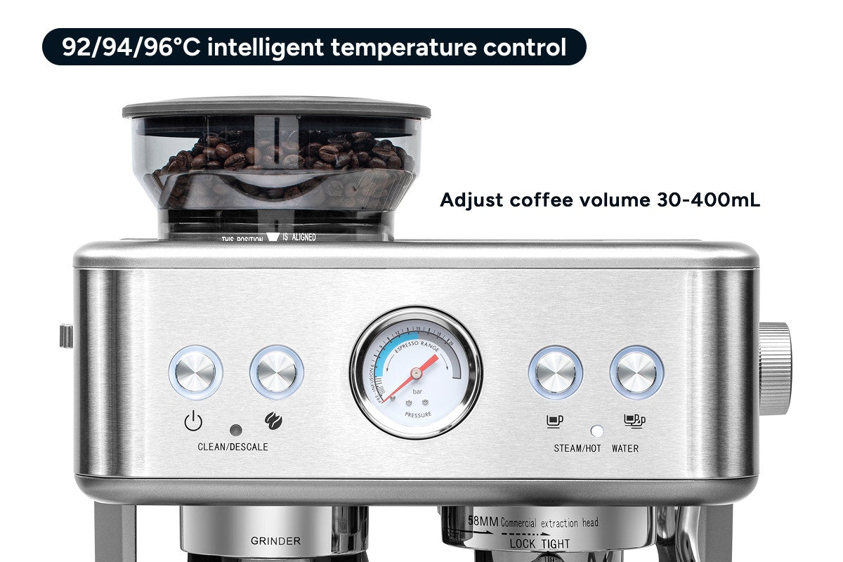 Kogan Dual Thermoblock Espresso Coffee Machine with Grinder