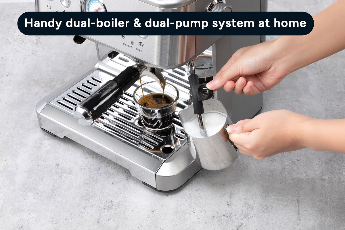 Kogan Dual Thermoblock Espresso Coffee Machine with Grinder