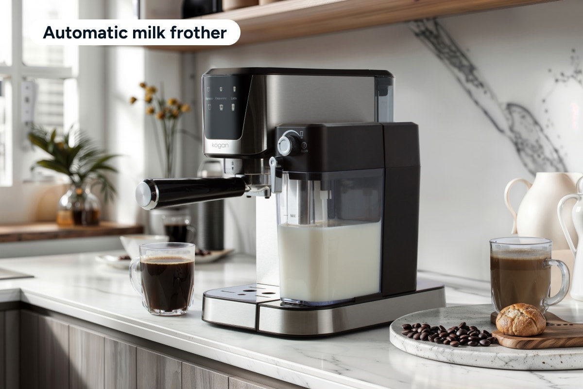 Kogan Dual Boiler Espresso Coffee Machine with Milk Frother