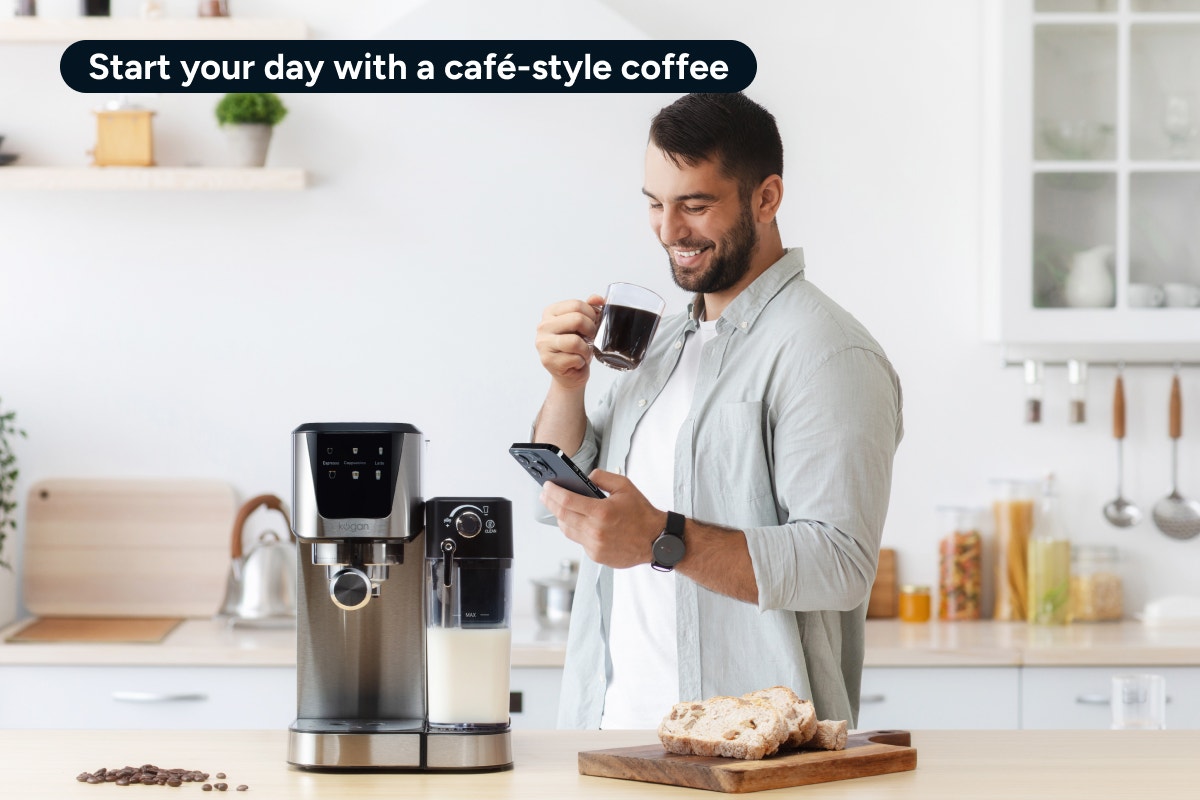 Kogan Dual Boiler Espresso Coffee Machine with Milk Frother