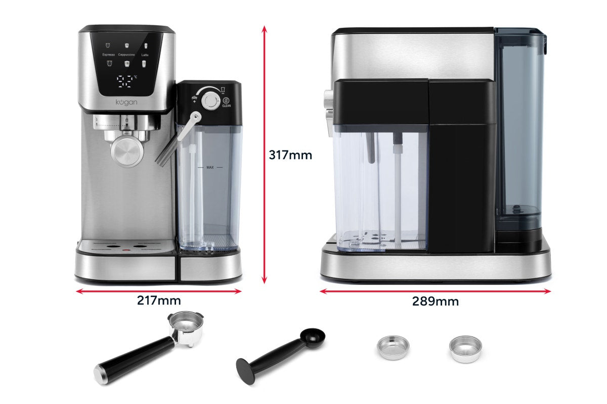 Kogan Dual Boiler Espresso Coffee Machine with Milk Frother