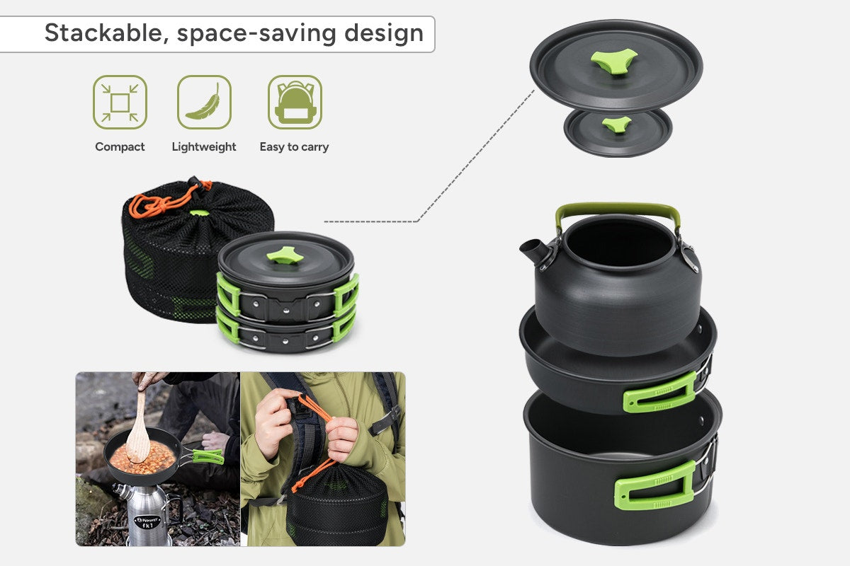 Komodo Aluminium Camping Cookware Set