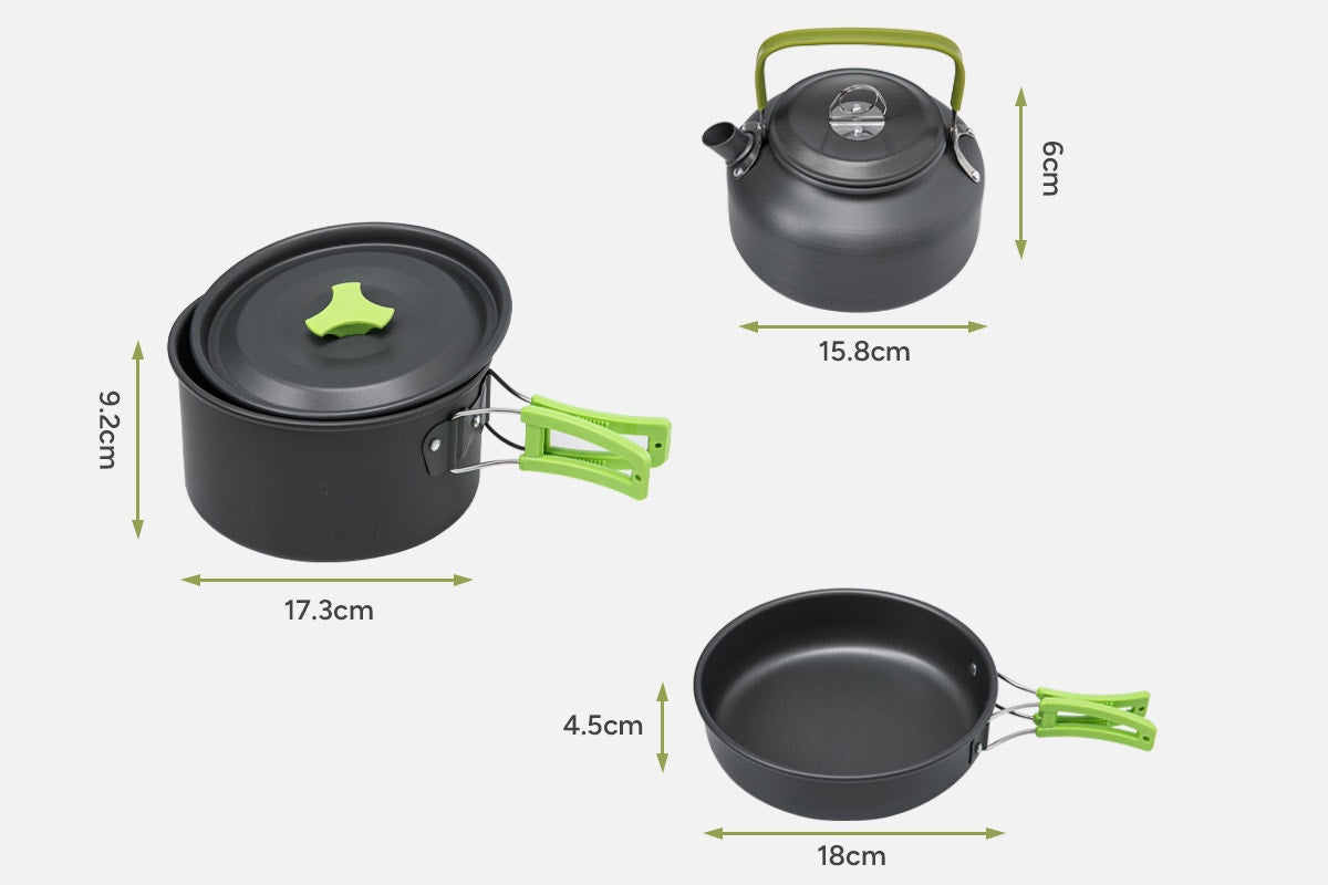 Komodo Aluminium Camping Cookware Set