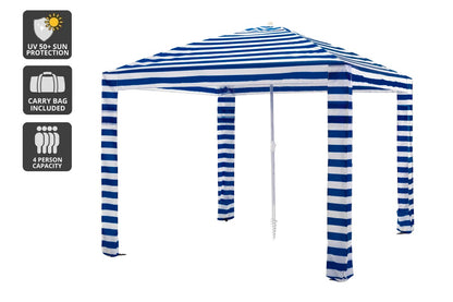 Komodo Beach Cabana Shelter UV50 (Navy Stripe, Medium)