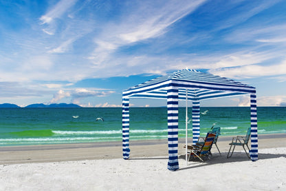 Komodo Beach Cabana Shelter UV50 (Navy Stripe, Medium)