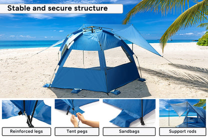 Komodo Beach Tent with 360° Removable Canopy