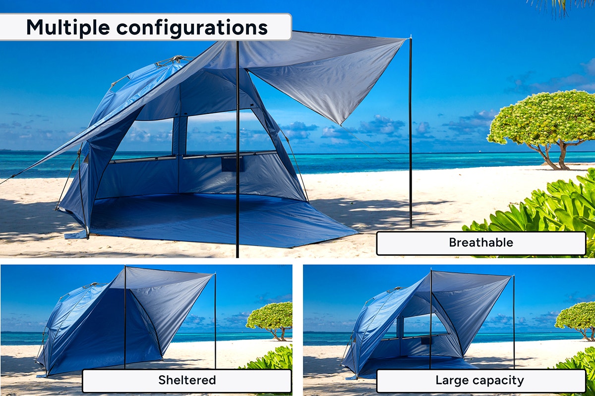 Komodo Beach Tent with 360° Removable Canopy