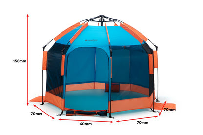 Komodo 4 Person Pop Up Beach Tent (Blue)