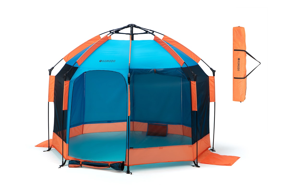 Komodo 4 Person Pop Up Beach Tent (Blue)