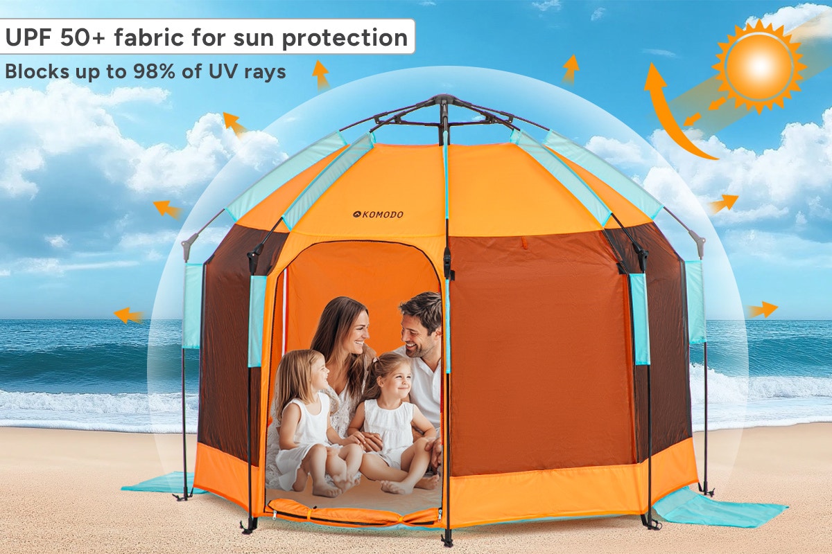 Komodo 4 Person Pop Up Beach Tent