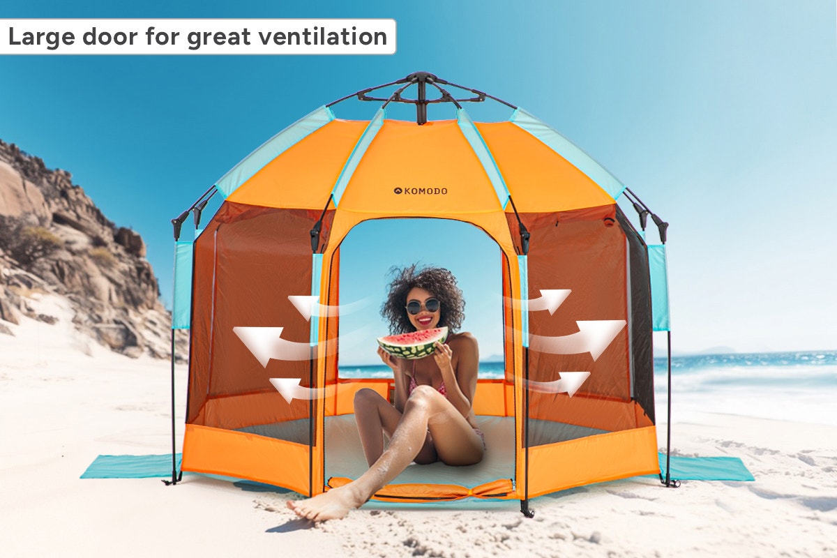 Komodo 4 Person Pop Up Beach Tent