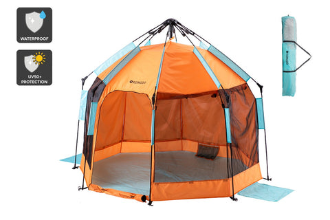Komodo 4 Person Pop Up Beach Tent - Auzzistore