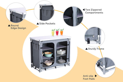 Komodo Instant Set Up 6 Shelf Camping Cupboard