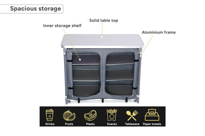 Komodo Instant Set Up 6 Shelf Camping Cupboard