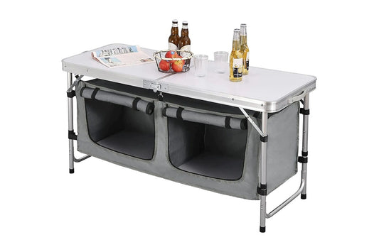 Folding Camping Table with Storage