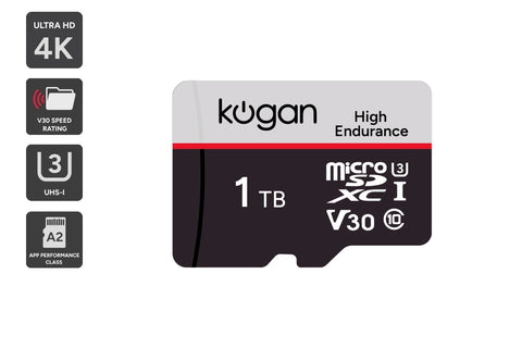 Kogan High Endurance 1TB SDXC A2 V30 Micro SD Card - Auzzistore
