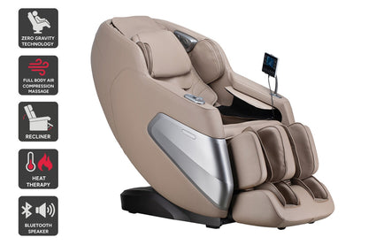 Kogan S63 Pro Zero-Gravity SL-Track Heated Shiatsu Massage Recliner Chair (Beige)
