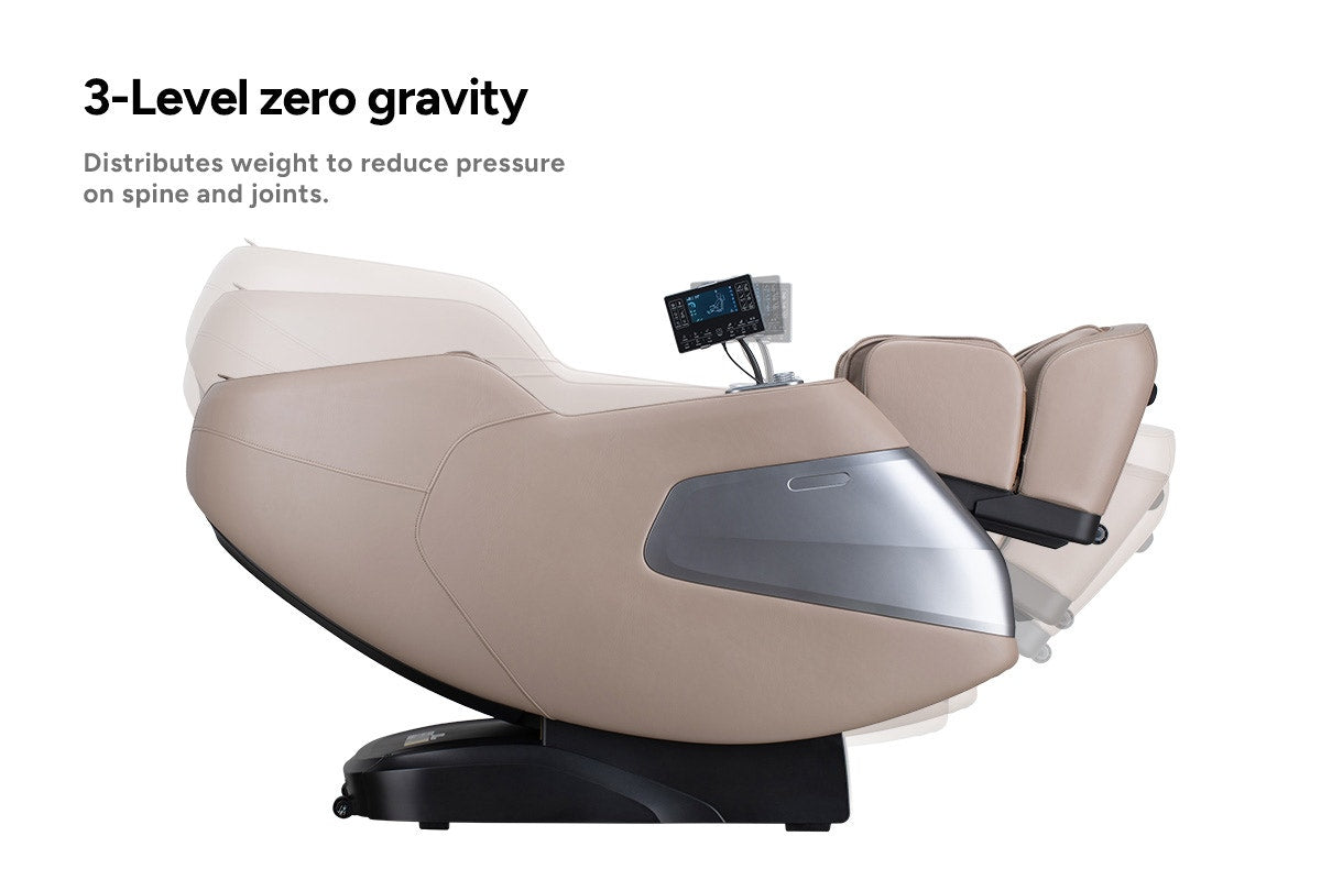 Kogan S63 Pro Zero-Gravity SL-Track Heated Shiatsu Massage Recliner Chair (Beige)