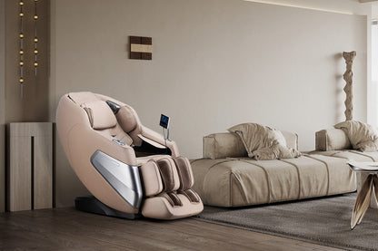 Kogan S63 Pro Zero-Gravity SL-Track Heated Shiatsu Massage Recliner Chair (Beige)