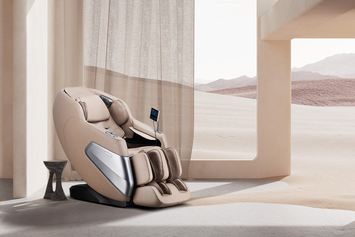 Kogan S63 Pro Zero-Gravity SL-Track Heated Shiatsu Massage Recliner Chair (Beige)