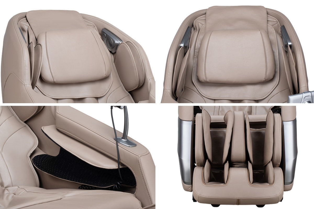 Kogan S63 Pro Zero-Gravity SL-Track Heated Shiatsu Massage Recliner Chair (Beige)