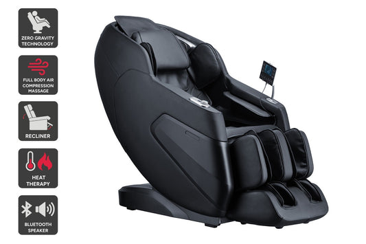 Kogan S63 Pro Zero-Gravity SL-Track Heated Shiatsu Massage Recliner Chair - Charcoal - Auzzistore