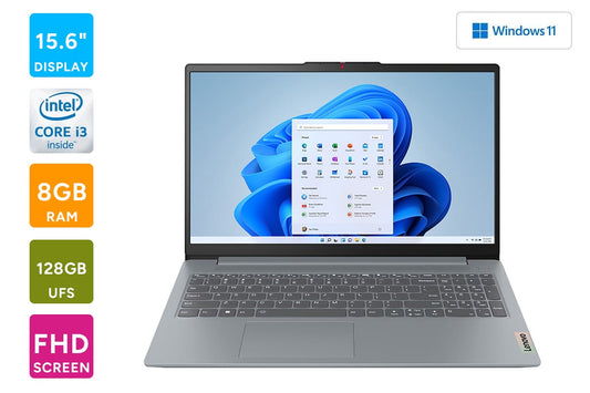 Lenovo IdeaPad Slim 3i 15.6" Full HD Core i3-N305 Laptop (8GB, 128GB, 82XB00C2US) - Auzzistore