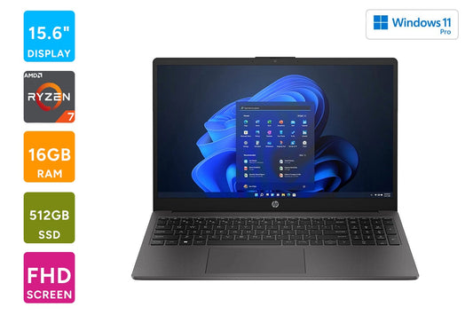 HP 255 G10 15.6" Ryzen 7 Windows 11 Laptop (16GB, 512GB)