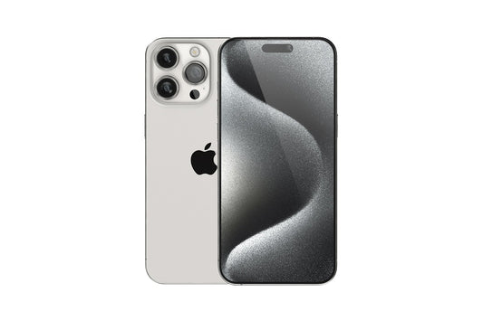 Apple iPhone 15 Pro  - 128GB; White Titanium) - Dual Nano-SIM