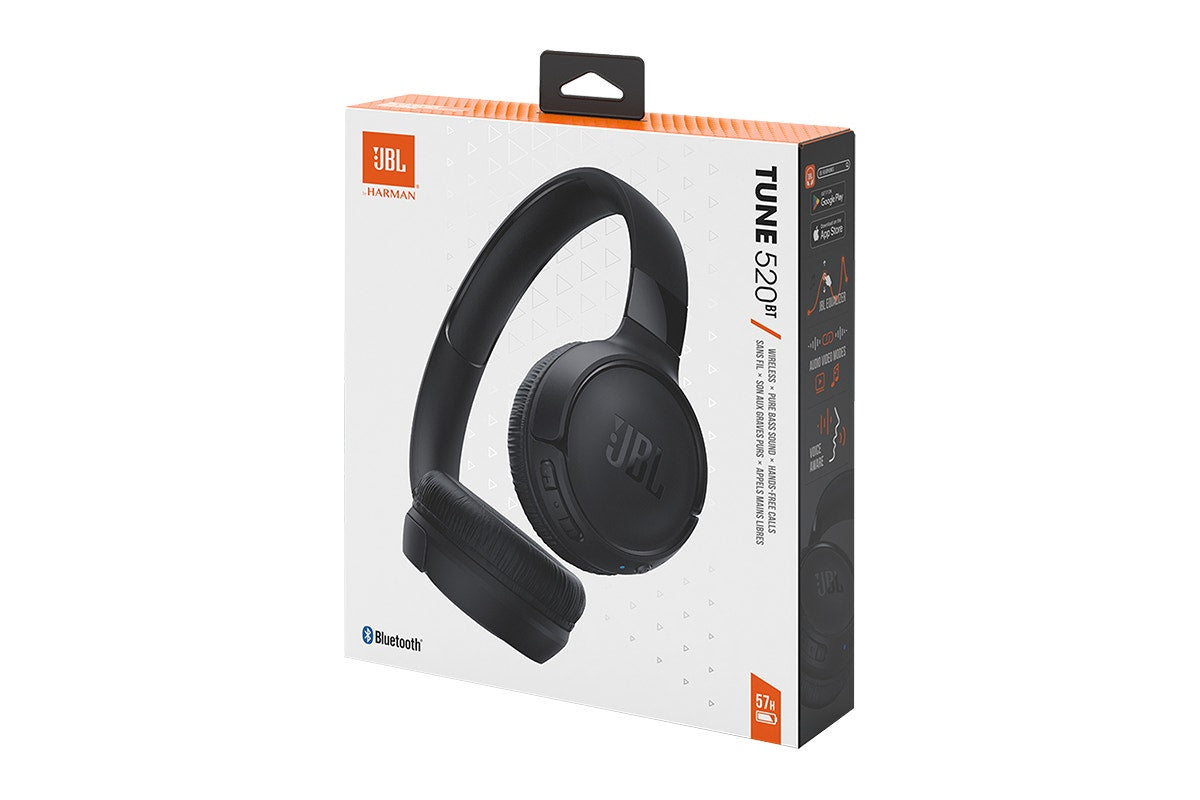 JBL Tune 520BT Wireless On-Ear Headphones (Black)