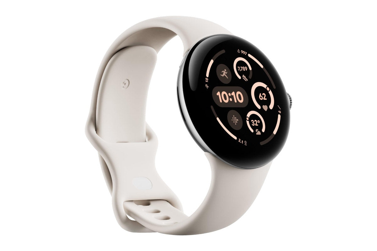Google Pixel Watch 3 45mm (Bluetooth, Silver/Porcelain)