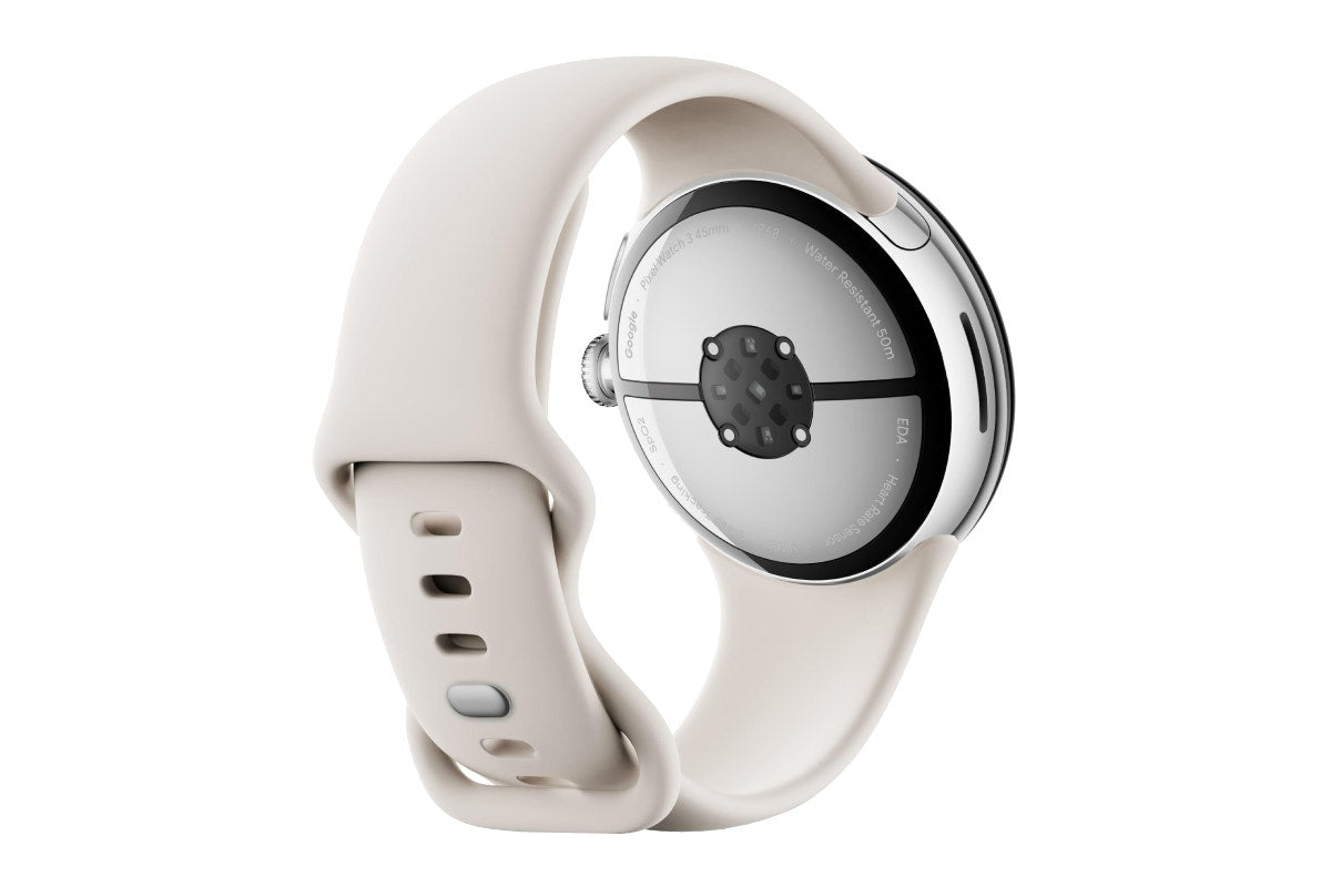 Google Pixel Watch 3 45mm (Bluetooth, Silver/Porcelain)