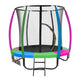 Kahuna 6ft Trampoline Round Free Pad Cover Spring Mat Net Safety Net Enclosure Rainbow | Auzzi Store
