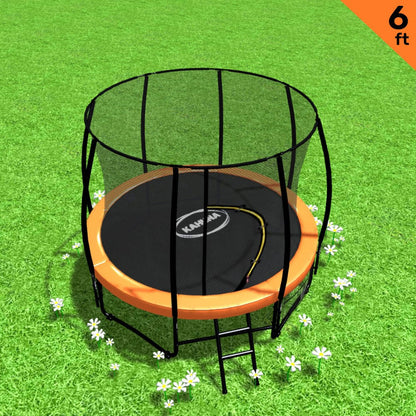 Kahuna Classic 6ft Outdoor Round Orange Trampoline Safety Enclosure | Auzzi Store