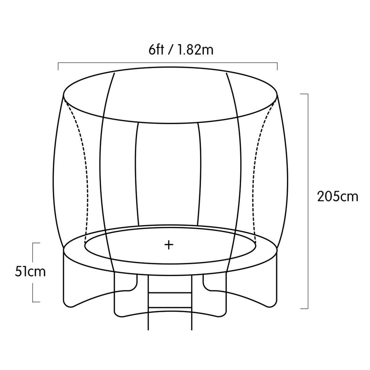 Kahuna Classic 6ft Outdoor Round Orange Trampoline Safety Enclosure | Auzzi Store