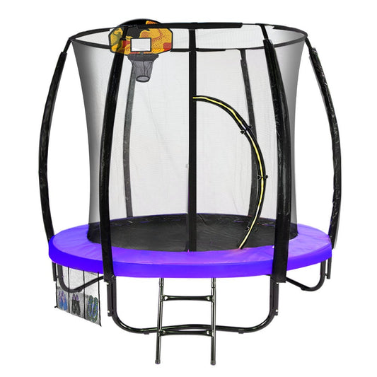 Kahuna Classic 6ft Trampoline Free Ladder Spring Mat Net Safety Pad Cover Round Enclosure Basketball Set - Purple | Auzzi Store