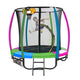 Kahuna Classic 6ft Trampoline Free Ladder Spring Mat Net Safety Pad Cover Round Enclosure Basketball Set - Rainbow | Auzzi Store