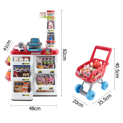 Keezi 24 Piece Kids Super Market Toy Set - Red & White | Auzzi Store