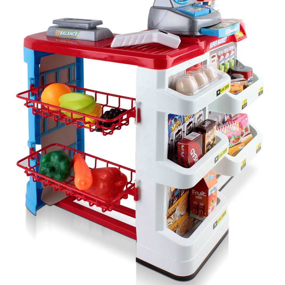 Keezi 24 Piece Kids Super Market Toy Set - Red & White | Auzzi Store