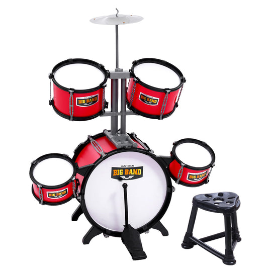 Keezi Kids 7 Drum Set Junior Drums Kit Musical Play Toys Childrens Mini Big Band | Auzzi Store