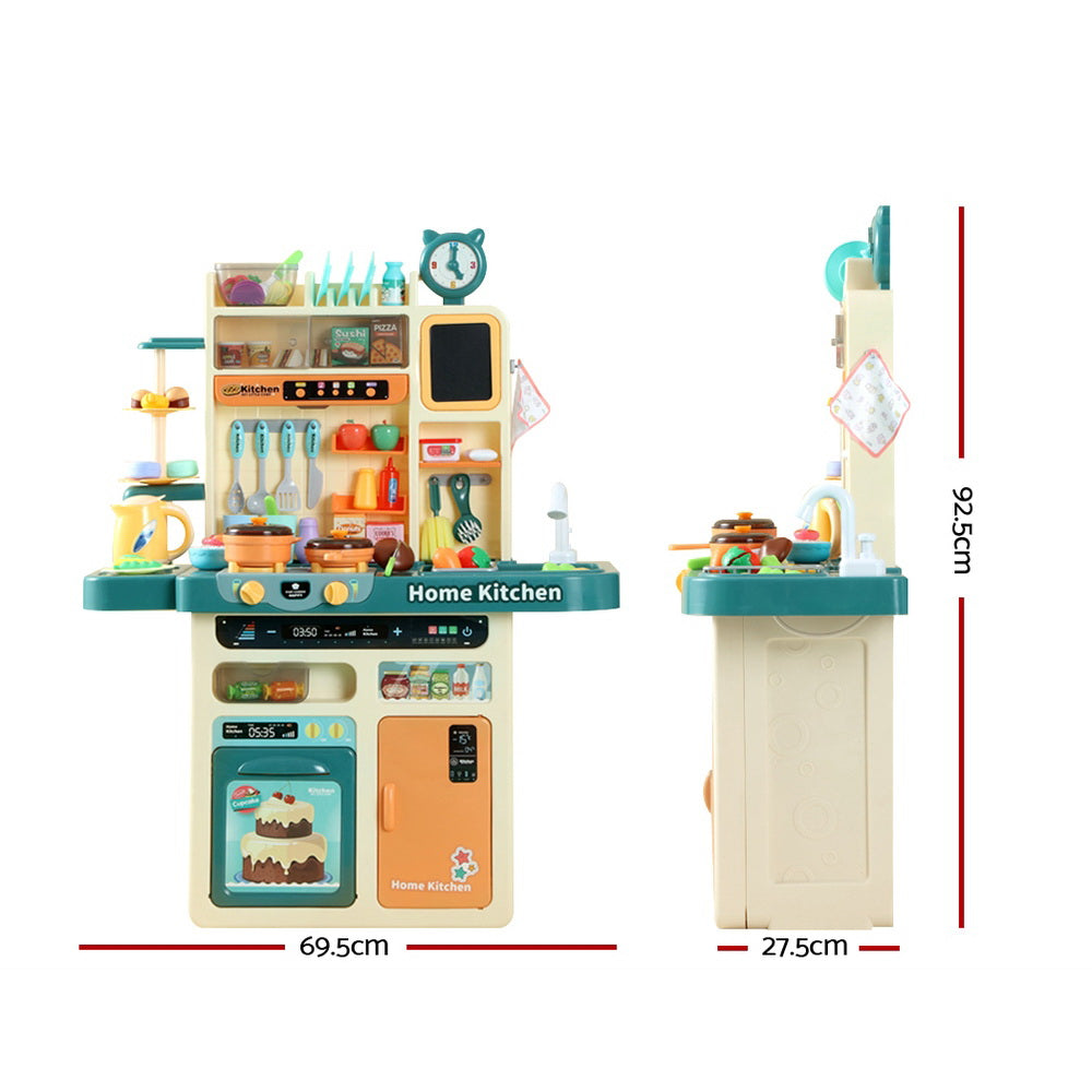 Keezi Kids Kitchen Playset Pretend Play Food Sink Cooking Utensils 73pcs | Auzzi Store